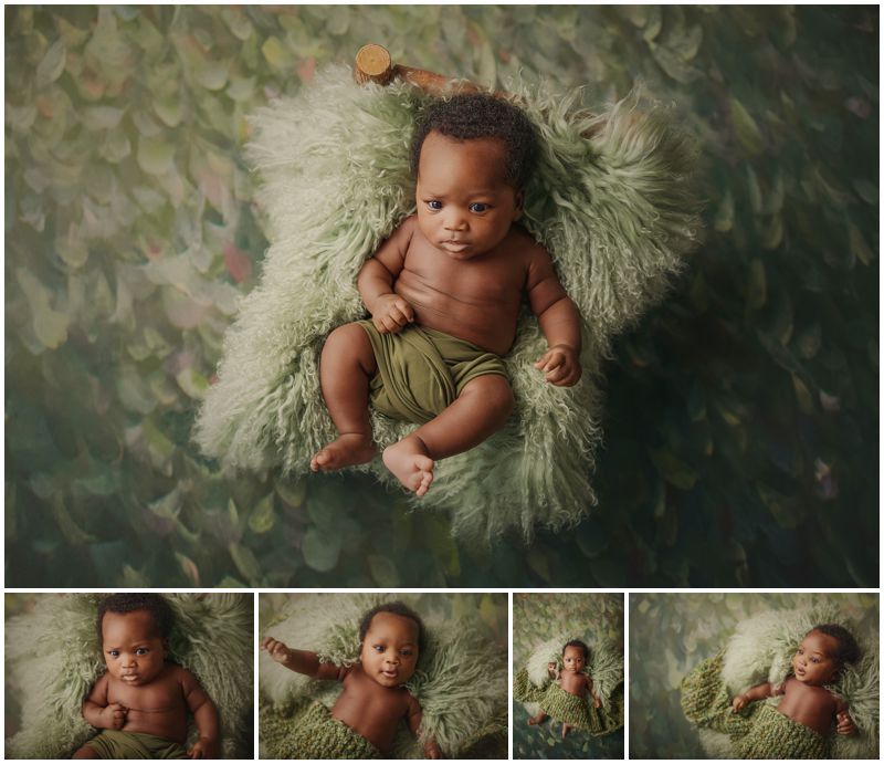 Cosy Green Nest — Canberra Baby Photographer Captures Serene Infant Portraits
