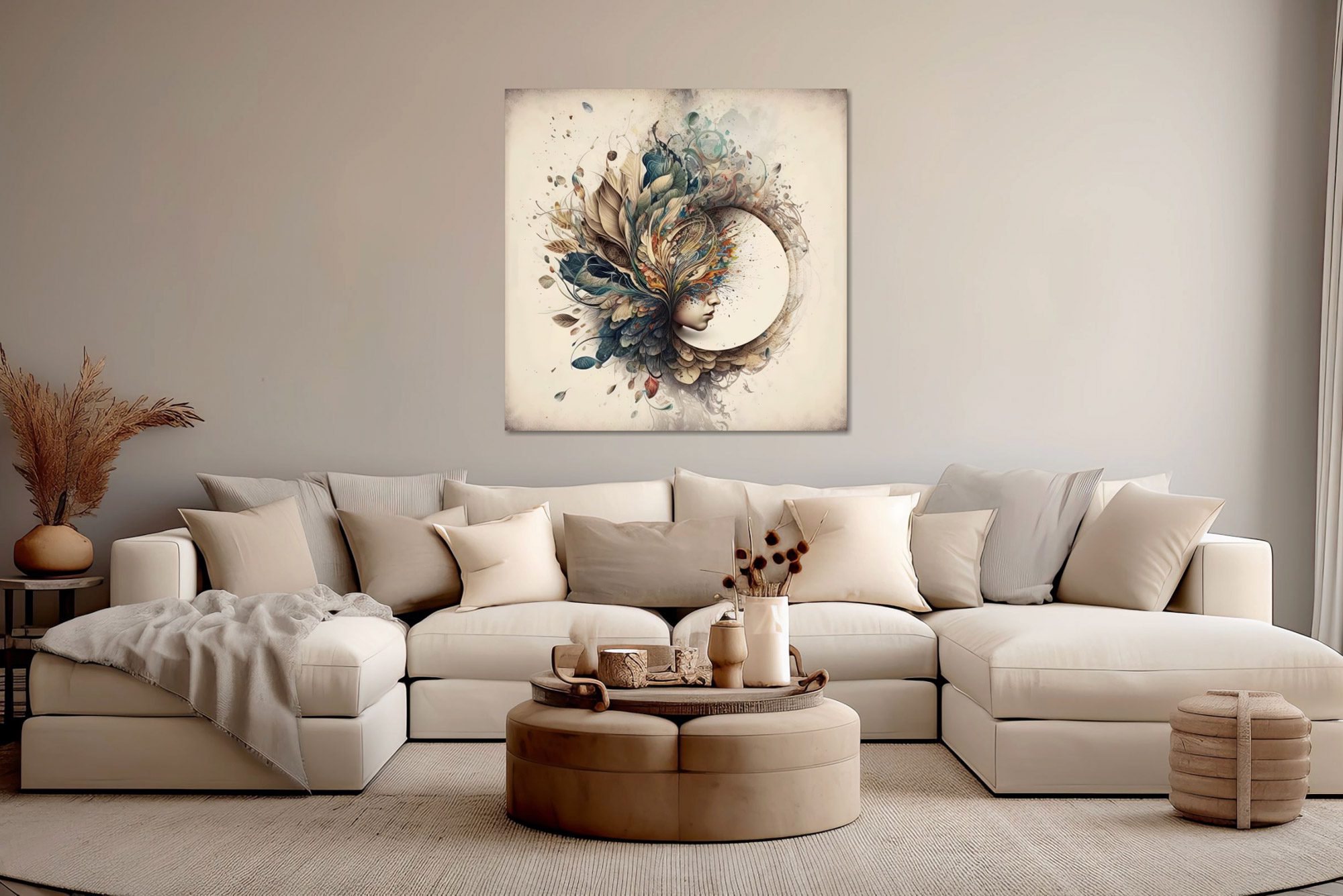 Cream Canvas art print 