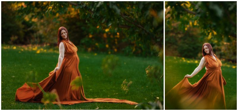 Golden Elegance - Captivating Outdoor Maternity Photography in Canberra