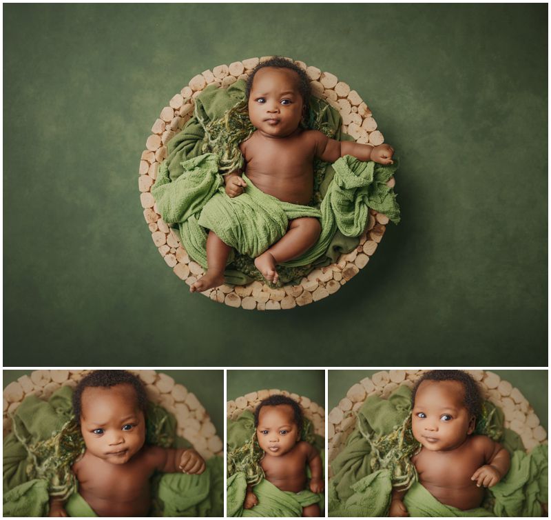 Serene in Sage — Captivating Portraits by Canberra Baby Photographer