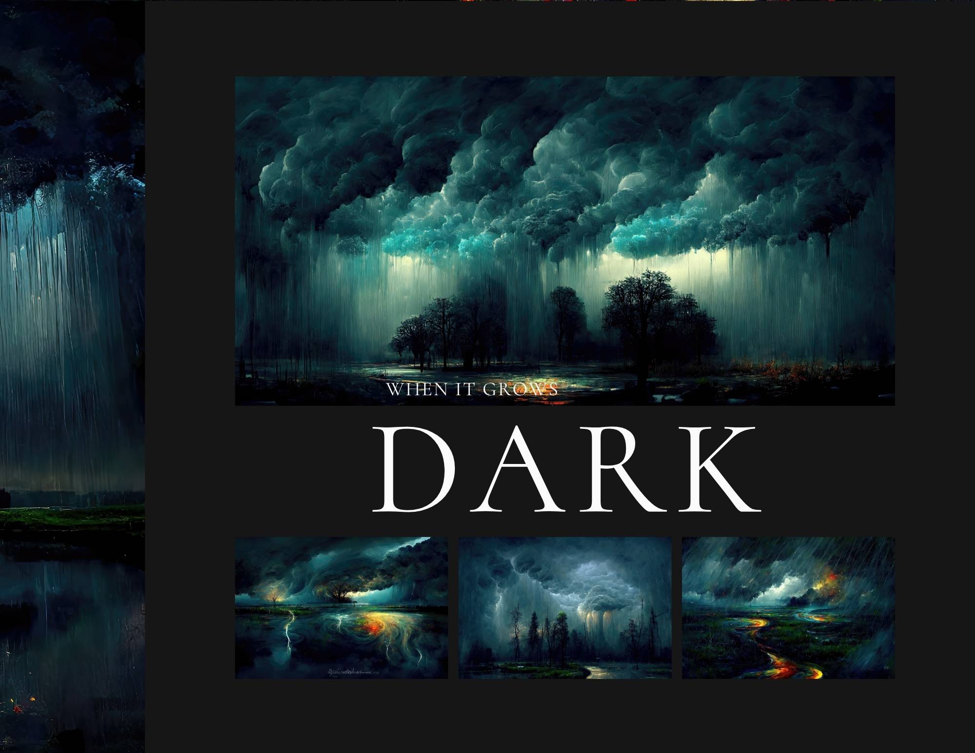 Back Cover of the Art Book The Storm By Janet Gerrard