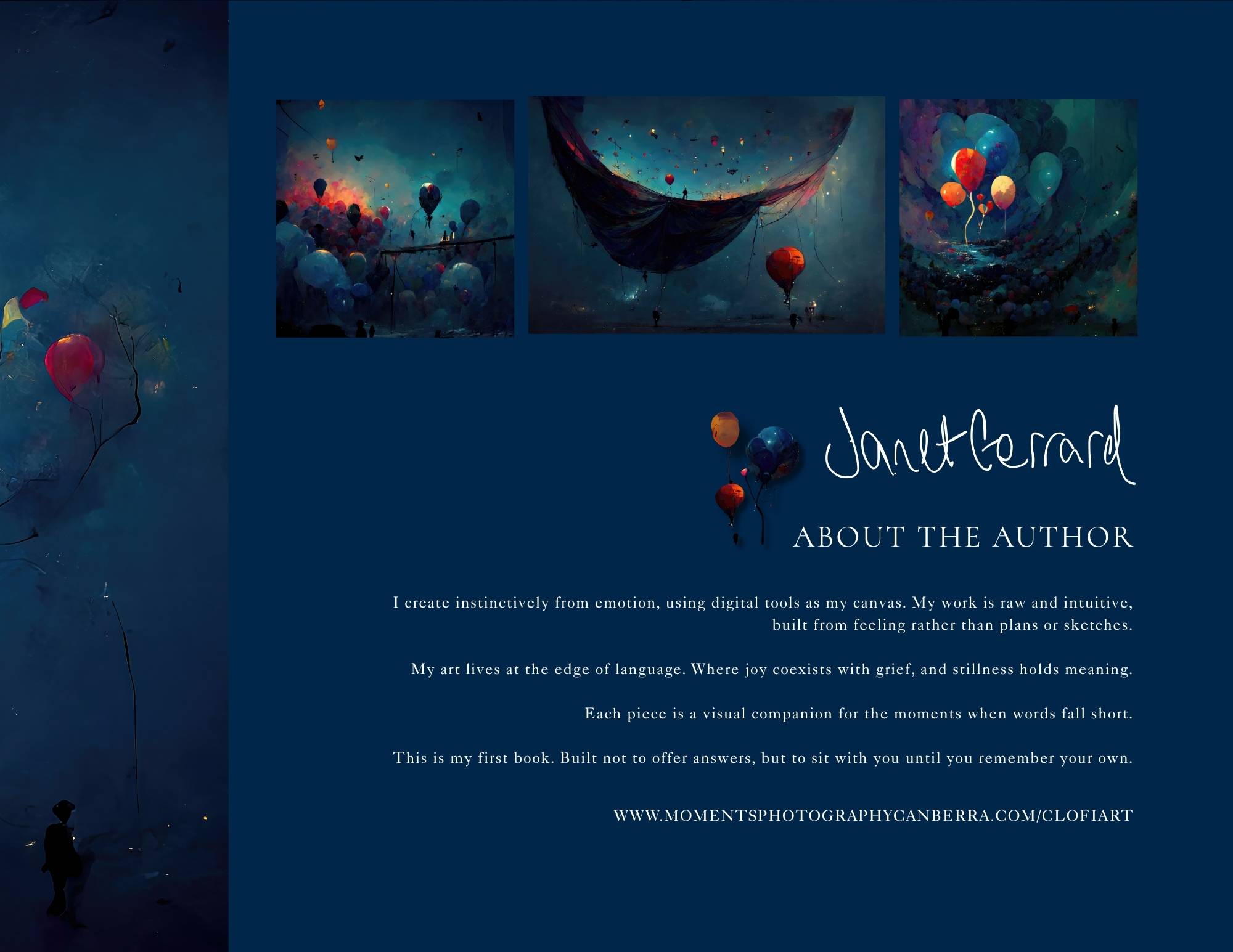 Back Cover of the Art Book The Storm By Janet Gerrard